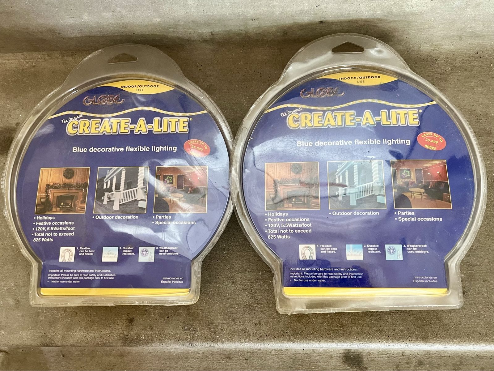 Globe Electric Create-A-Lite Blue Decorative Flexible Rope Lighting - Pack of 2
