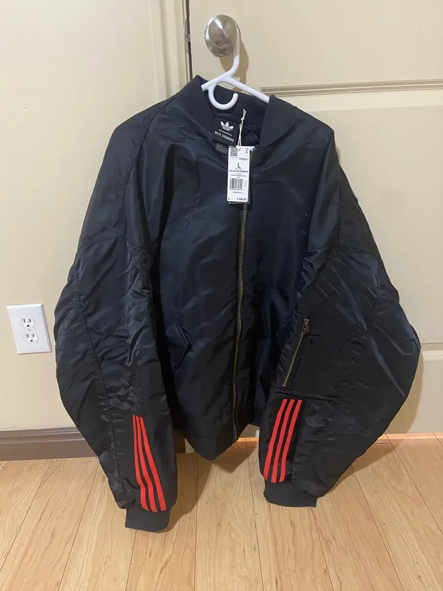 Adidas x Willy Chavarria Men's Satin Twill Bomber Jacket