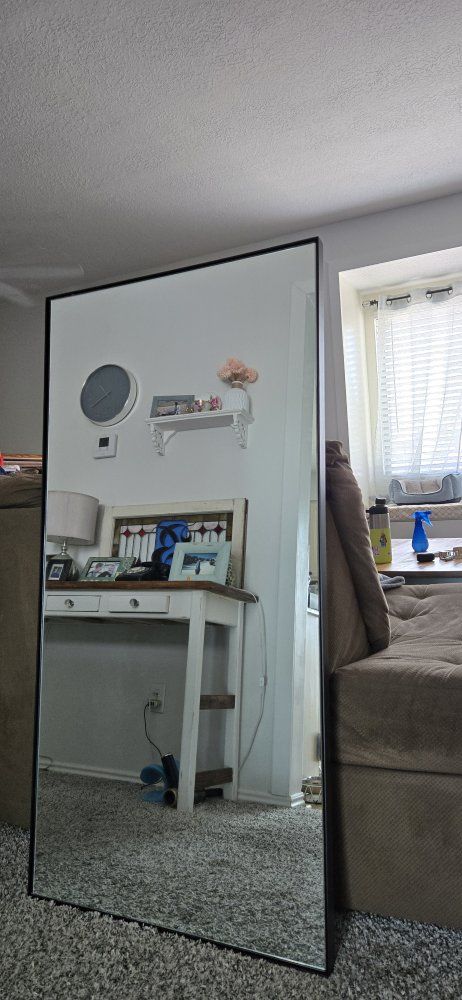 Mirror Home Black Nickel Rectangular Wall Mirror with Mounting Hardware