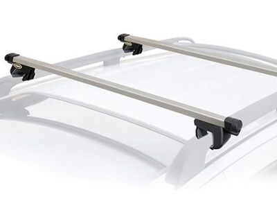 CargoLoc Rooftop Cross Bars - Silver Universal Car Roof Rack (Set of 2)
