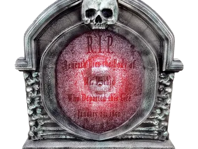 Halloween Dancing Skeleton Blow Mold Tombstone Graveyard Cemetery Home Decor Decoration Prop