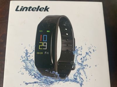 Lintelek Fitness Tracker, Monitor, Purple/black