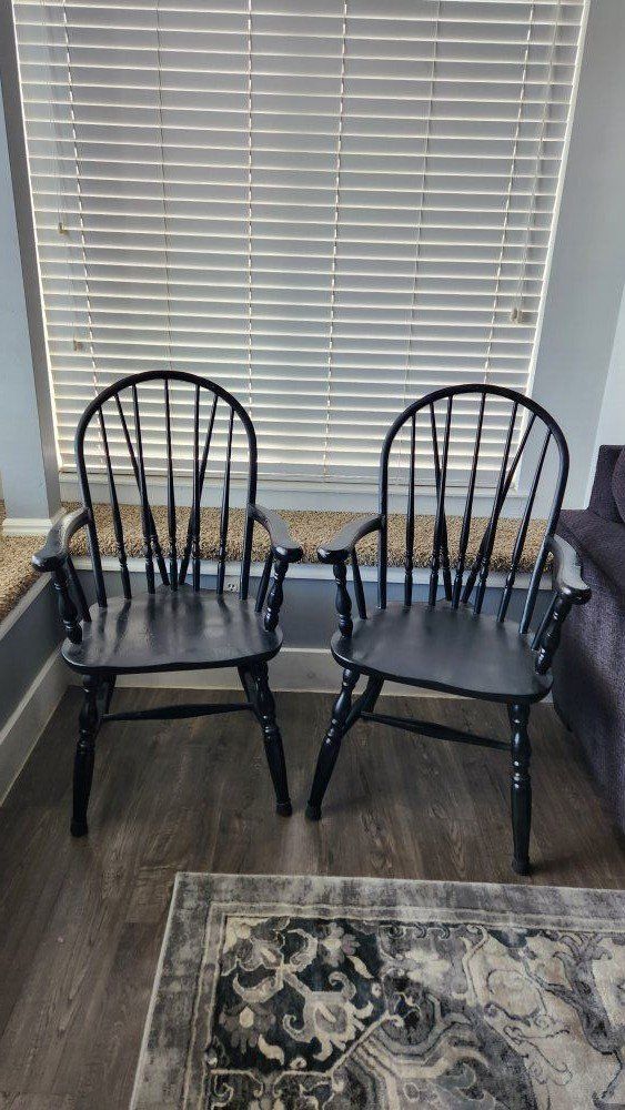 Black Wooden Kitchen Dining Chairs