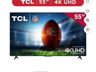 NEW in box. 55 inch TCL 4K SMART TV. ROKU