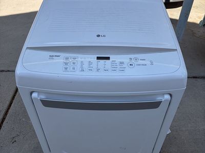 LG White Front Load Dryer - Hydro Shield Sensor Dry