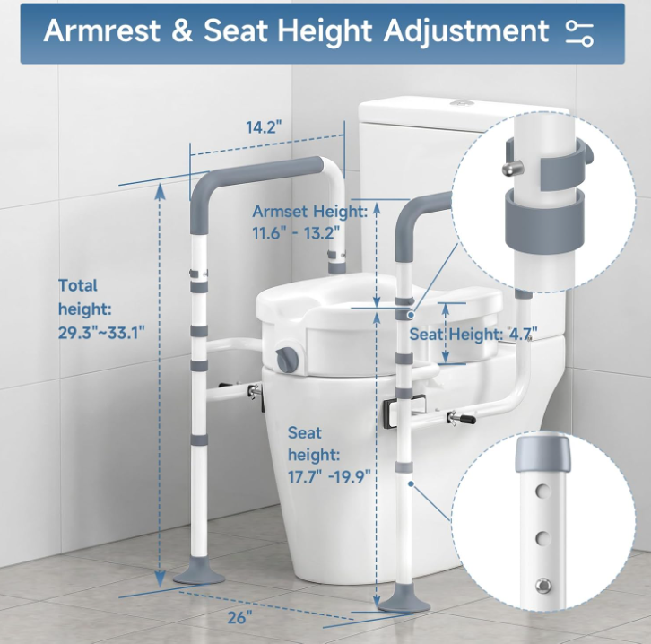 New in box Raised Toilet Seat