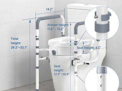 New in box Raised Toilet Seat