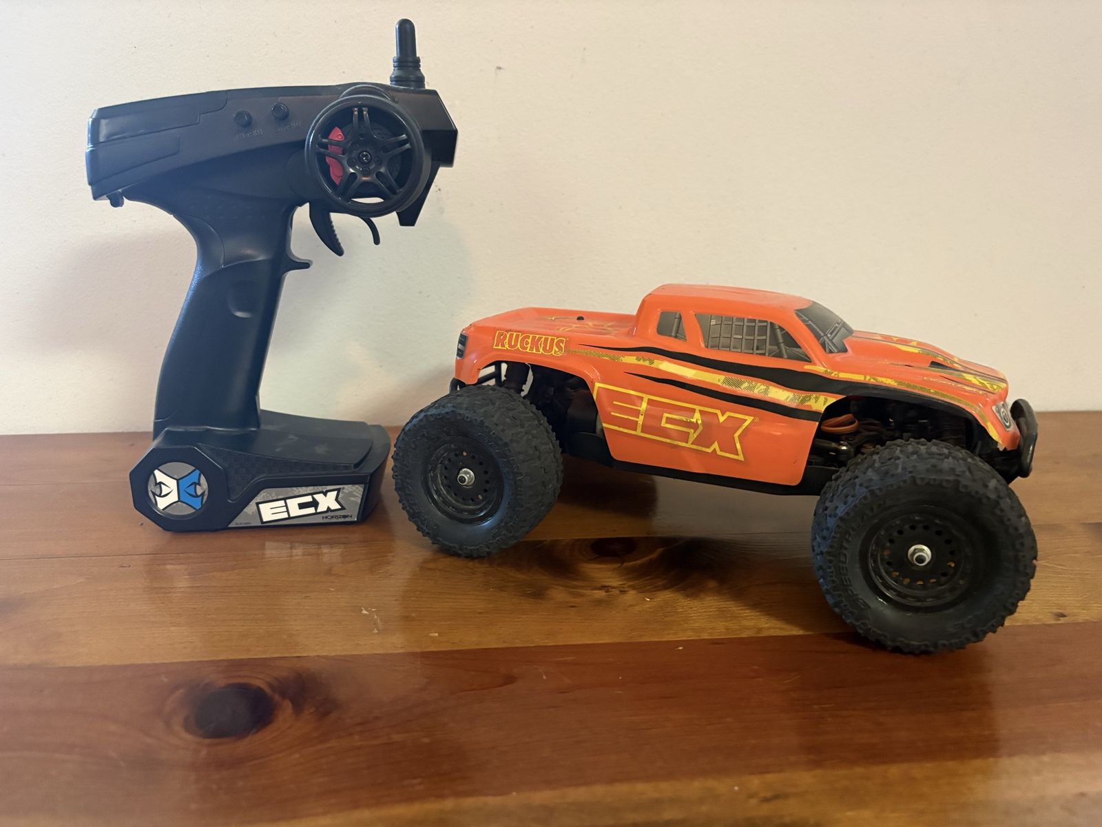 ECX Ruckus 1/18 4WD RTR RC Monster Truck - Orange with Transmitter
