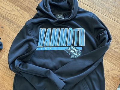 Mammoth Utah Black Youth XL (14-16) Athletic Hoodie with Front Pocket - Official NHL Brand