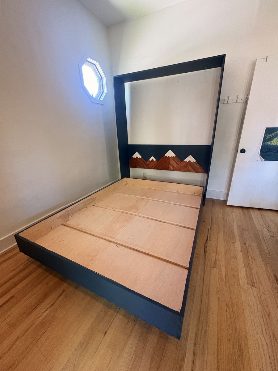 Queen size floor bed frame