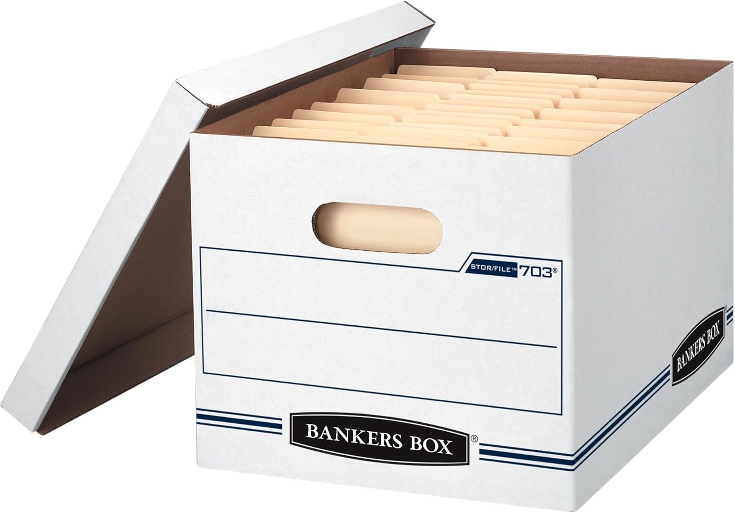 Bankers Box 10-Pack Basic Duty File Storage Boxes with Lids, Letter/Legal, STOR/FILE, (00703)
