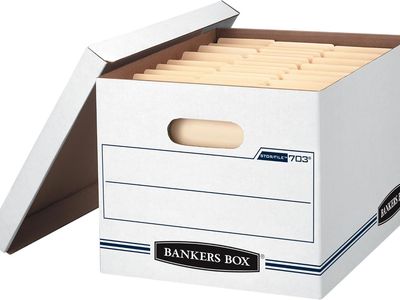 Bankers Box 10-Pack Basic Duty File Storage Boxes with Lids, Letter/Legal, STOR/FILE, (00703)