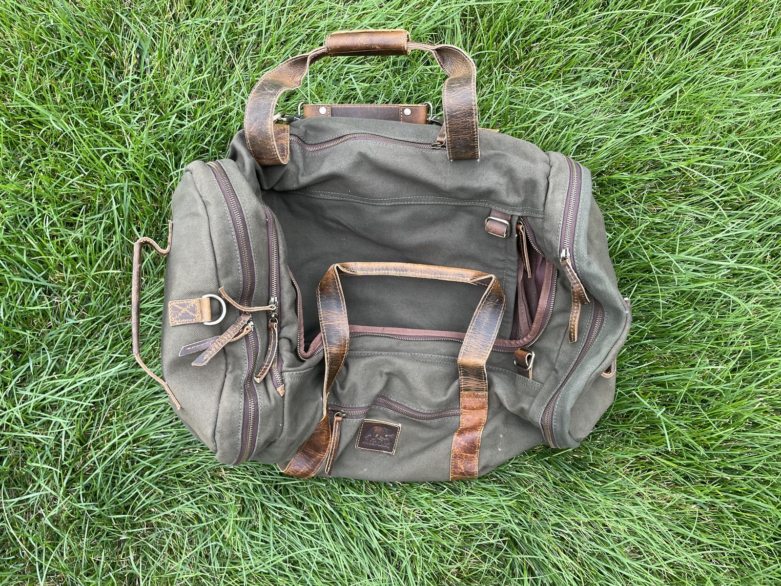 Kodiak 55L Nomad Canvas Duffel Pewter Green