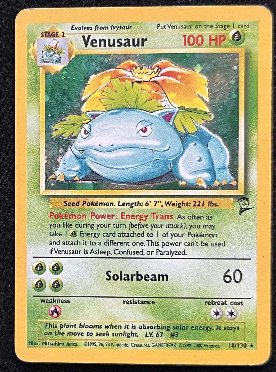 (LP) Venusaur 18/130 Holo - Pokemon Base Set 2