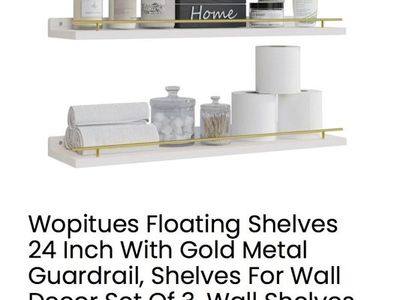 White shelves floating