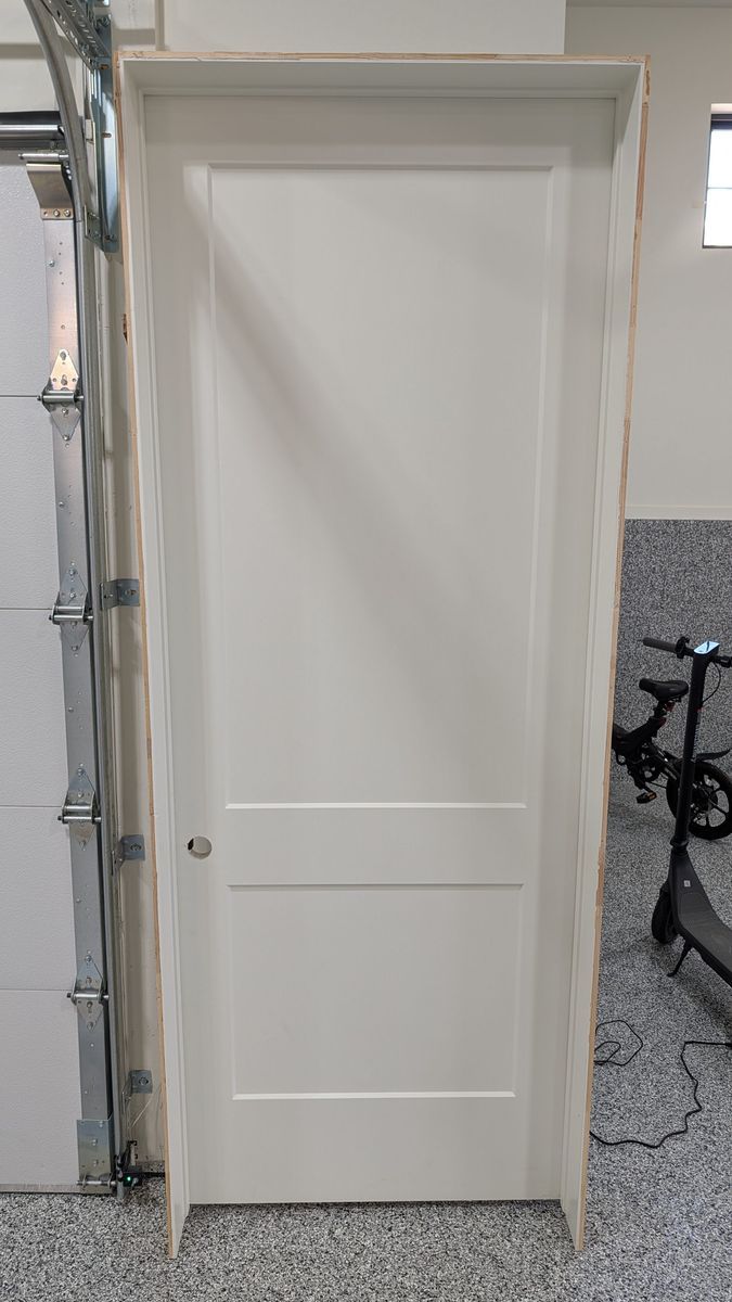 3080 36"x96" Painted and Pre Hung 2-Panel Door in Like New Condition!