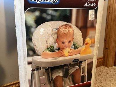 Peg Perego Prima Pappa Diner High Chair - Adjustable, Foldable, Brown Swirl Pattern
