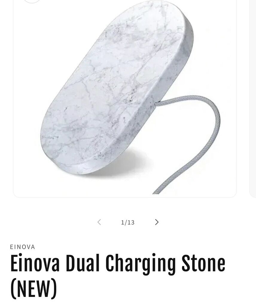 Einova Dual Charging Stone NEW WHITE MARBLE