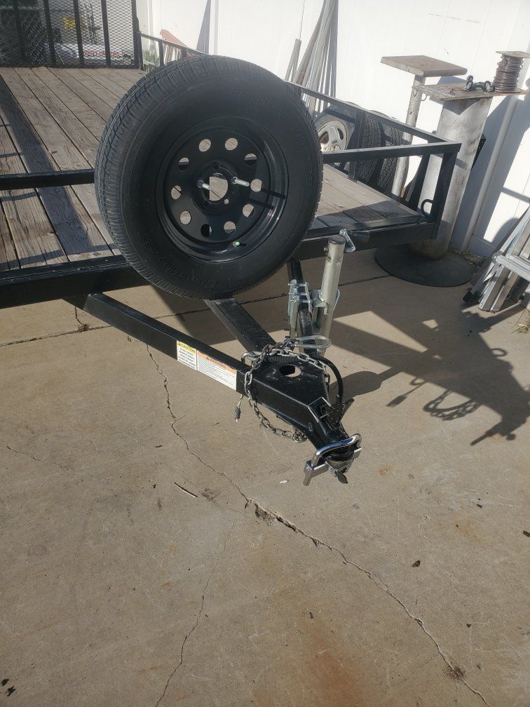 Workhorse Trailers Utility Trailer with Mounted Spare 7 x14