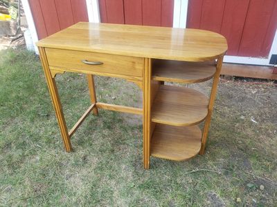 Side Table / Writing Desk with shelves