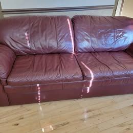 Burgundy Leather Sofa