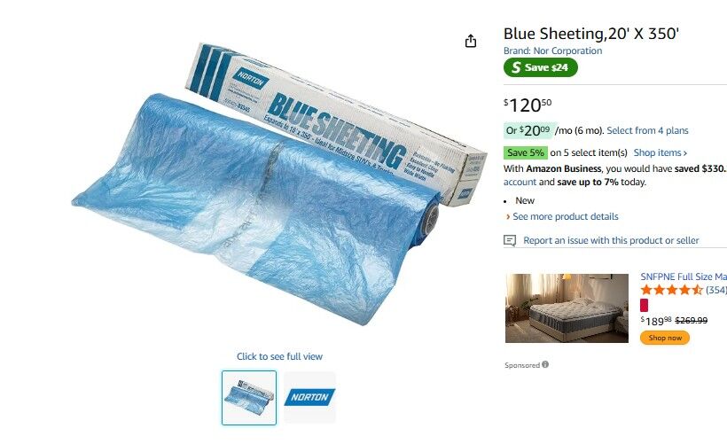 Blue Sheeting
