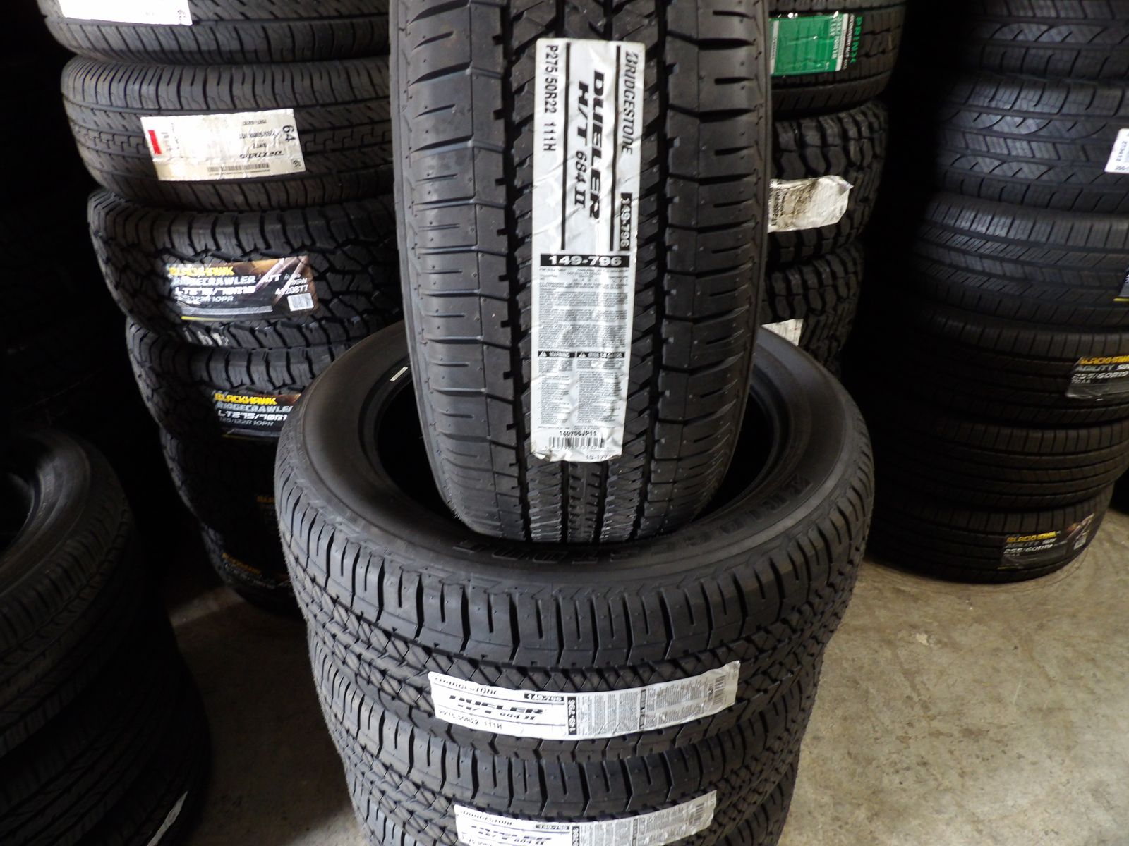 275/50R22 BRIDGESTONE DULER H/T 684II SET OF NEW TIRES