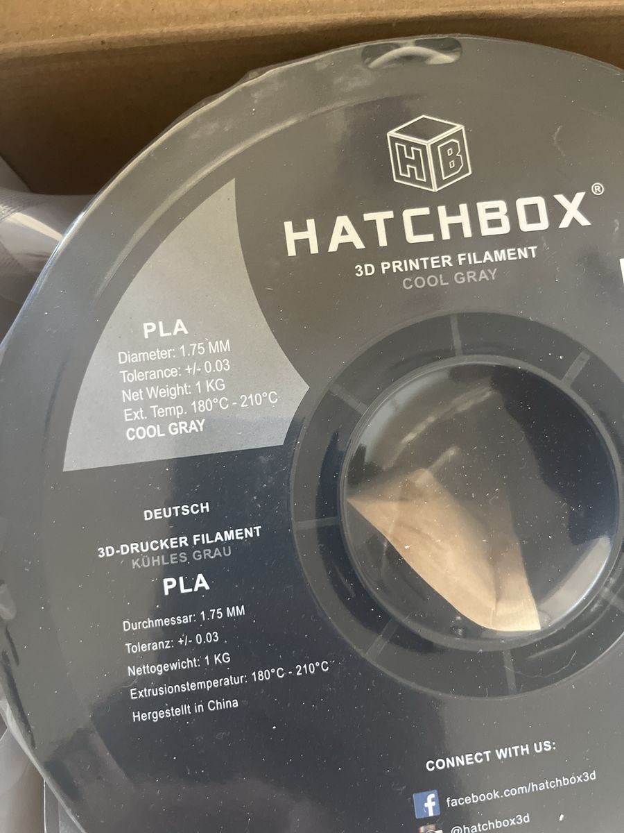 Hatchbox Cool Gray PLA & Eryone Silk PLA Dual-Color 3D Printer Filament Spools