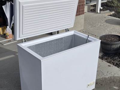 White Chest Freezer - Used, Good Condition, Spacious Storage