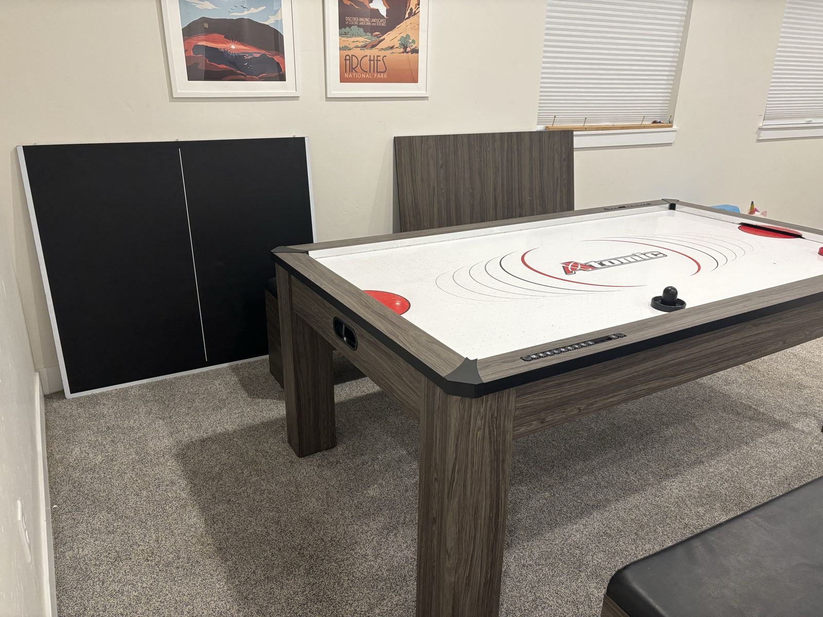 Atomic Game Table: Air Hockey, Table Tennis, and Dining Top