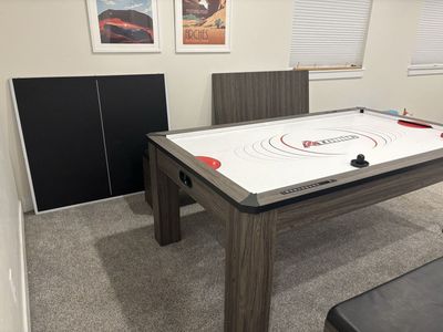 Atomic Game Table: Air Hockey, Table Tennis, and Dining Top