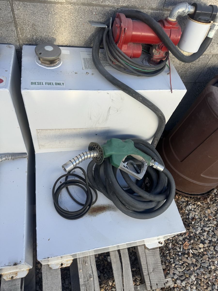 2 Fill-Rite 12V DC Pump Fuel Tanks with Hose and Nozzle