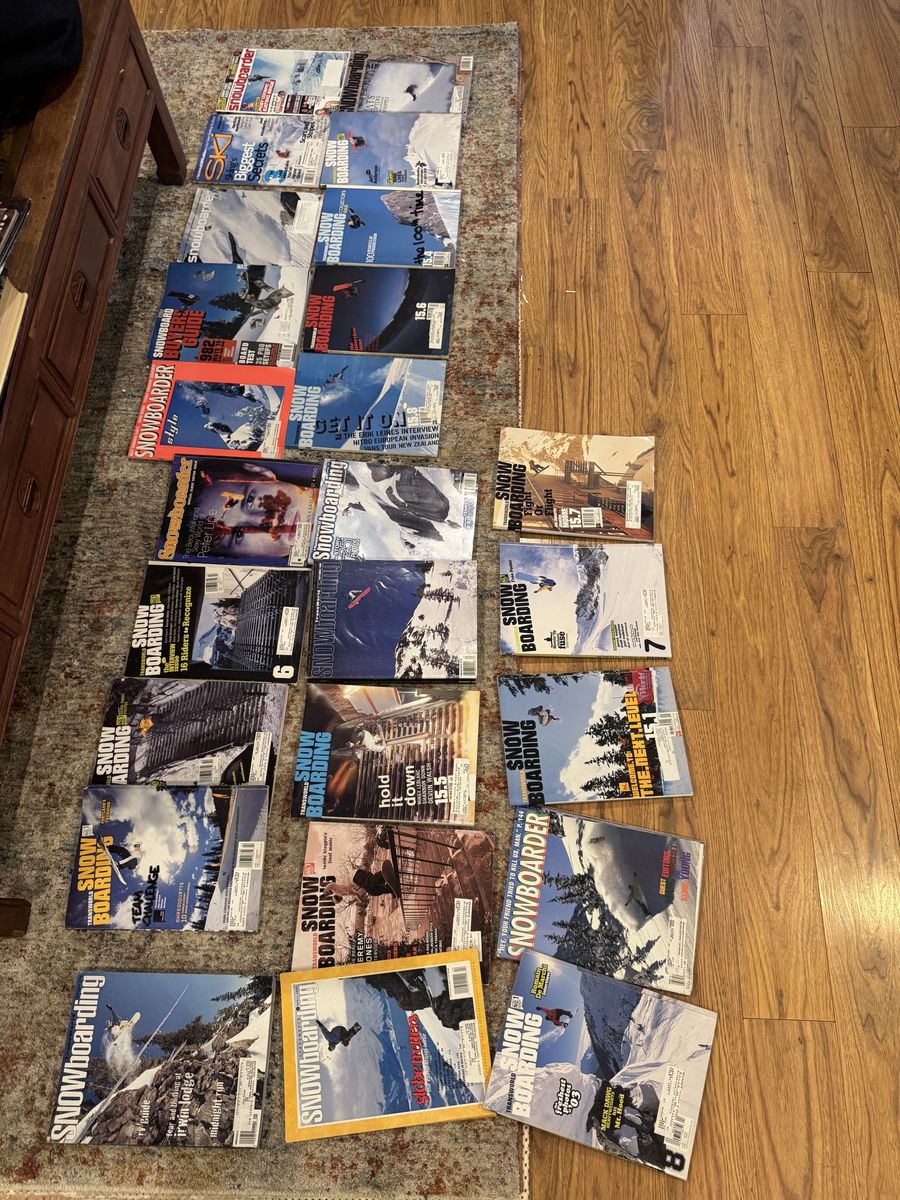 Vintage snowboard magazine lot. 25 total