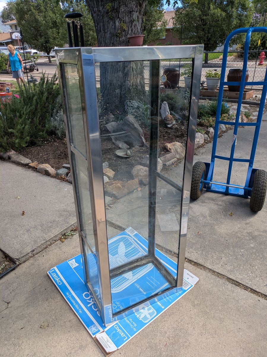 Antique/Vintage Pemco Stainless 39 Gallon Fish Tank with Hood and Light