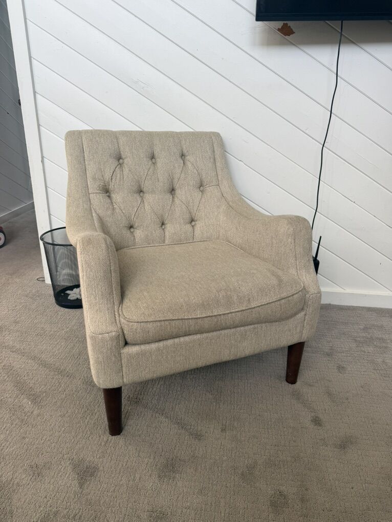 Pottery Barn Linen Chair