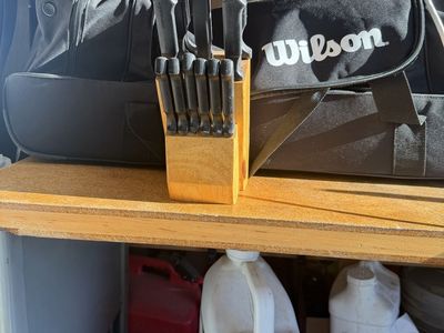 Farberware Knife Set with Wooden Block Storage Stand