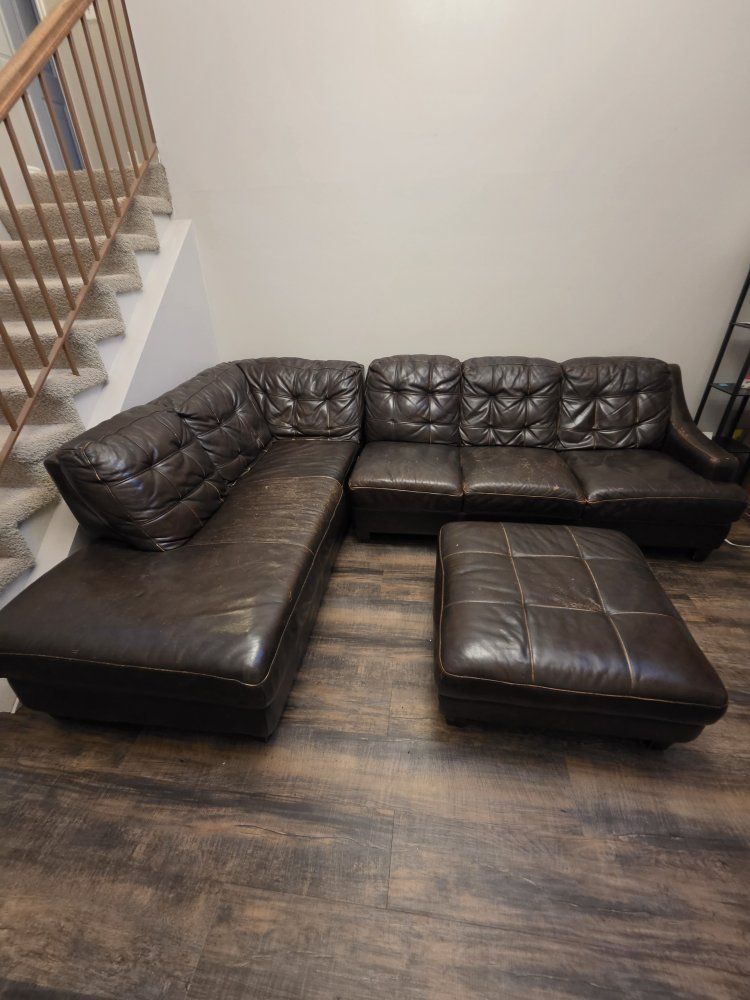 Nice Real Leather Couch