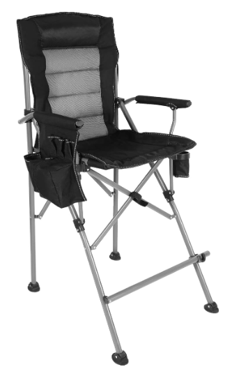 New  - Extra Tall Folding Chairs, Set of 2, Portable Bar Height, Foldable Director Chairs