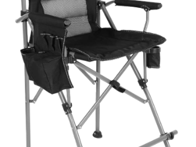 New - Extra Tall Folding Chairs, Set of 2, Portable Bar Height, Foldable Director Chairs