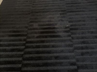 Wool black like new rug 9X12