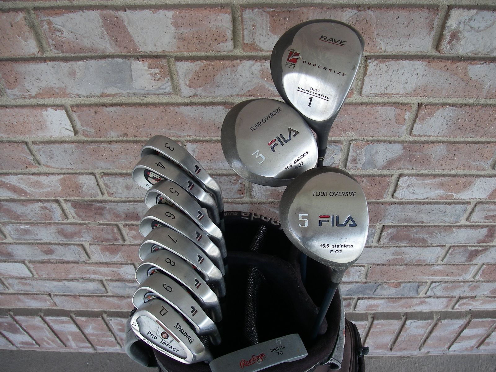 Mens FILA AVATAR O/S Stainless Golf Clubs Set, All Graphite, w/ OGIO Bag, RH