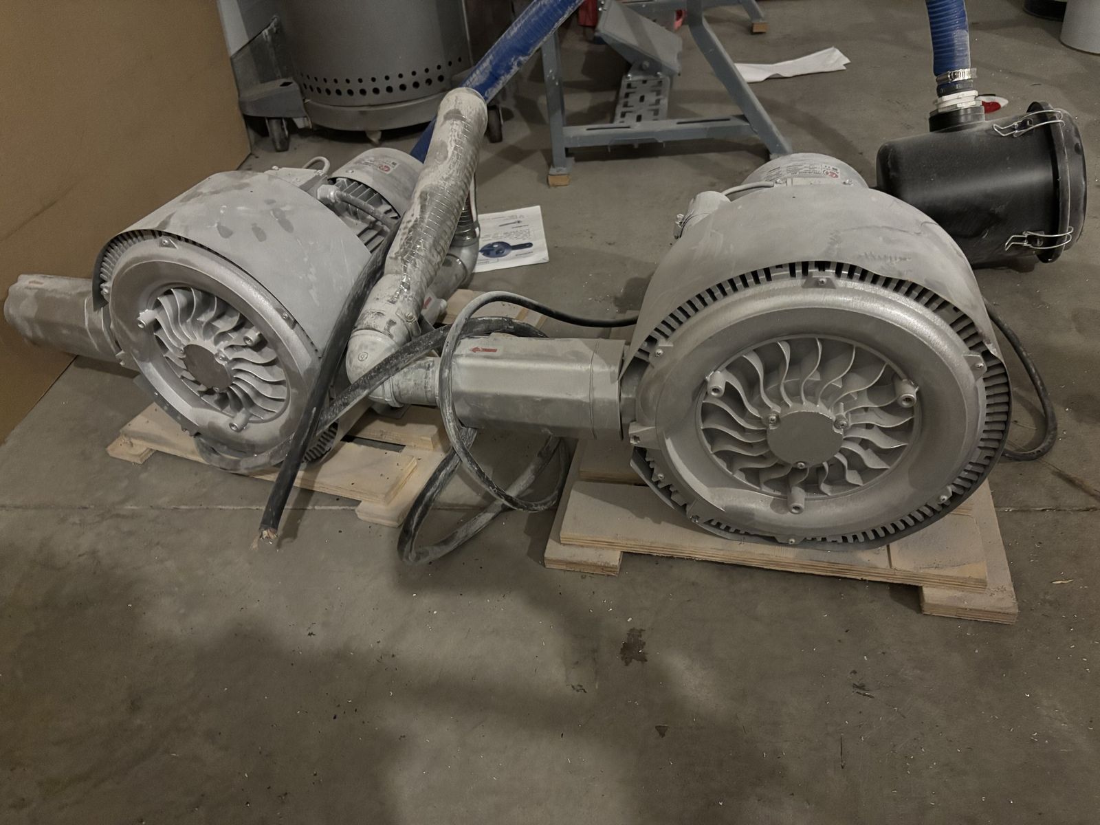 Ribake 2BHB420 Dual Regenerative Blowers — CNC Vacuum Table (Never Installed)