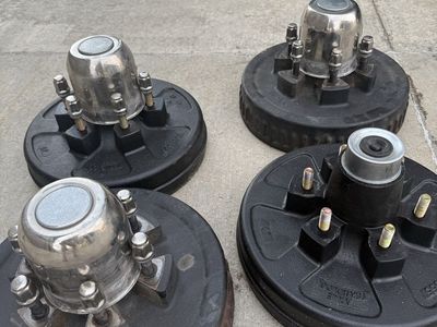 2 New + 2 Used Axle Teknology BD3-655 Trailer Hub Brake Drums – 6 Lug