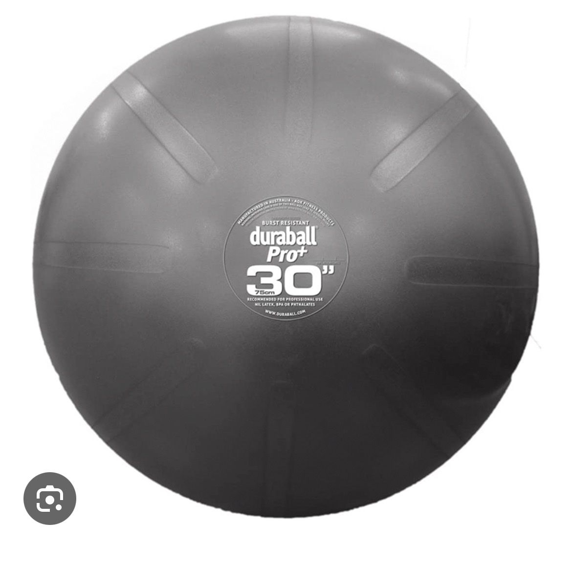 Duraball Pro+ 30" (75cm) Burst Resistant Exercise Ball - Grey