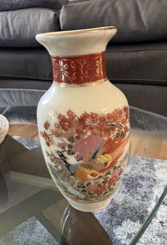 2 Porcelain Vases 10 1/2"