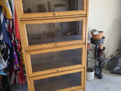Vintage Oak Barrister Bookcase