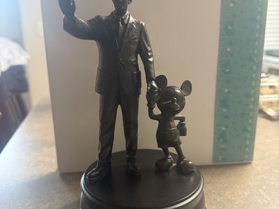Walt Disney & Mickey Mouse "Partners" Statue Collectible Figurine, Black