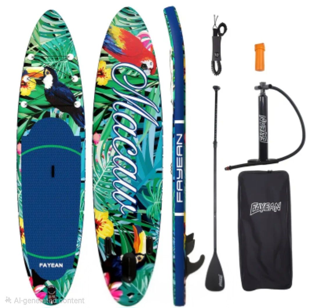 Brand new 10.6' Inflatable Paddle Board, Extra Wide Stand Up Paddle Board with Sup Accessories