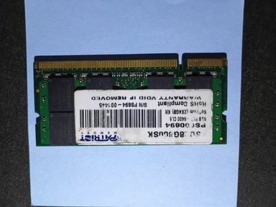 8GB Patriot DDR2 PC2-6400 800MHz CL6 SO-DIMM Laptop Memory dual kit (2x4GB)
(Tested working)