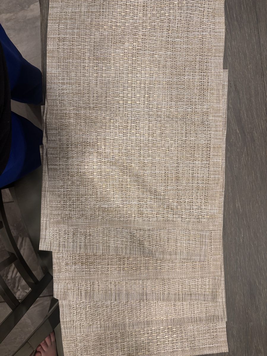 6 Woven Vinyl Table Placemats Set
